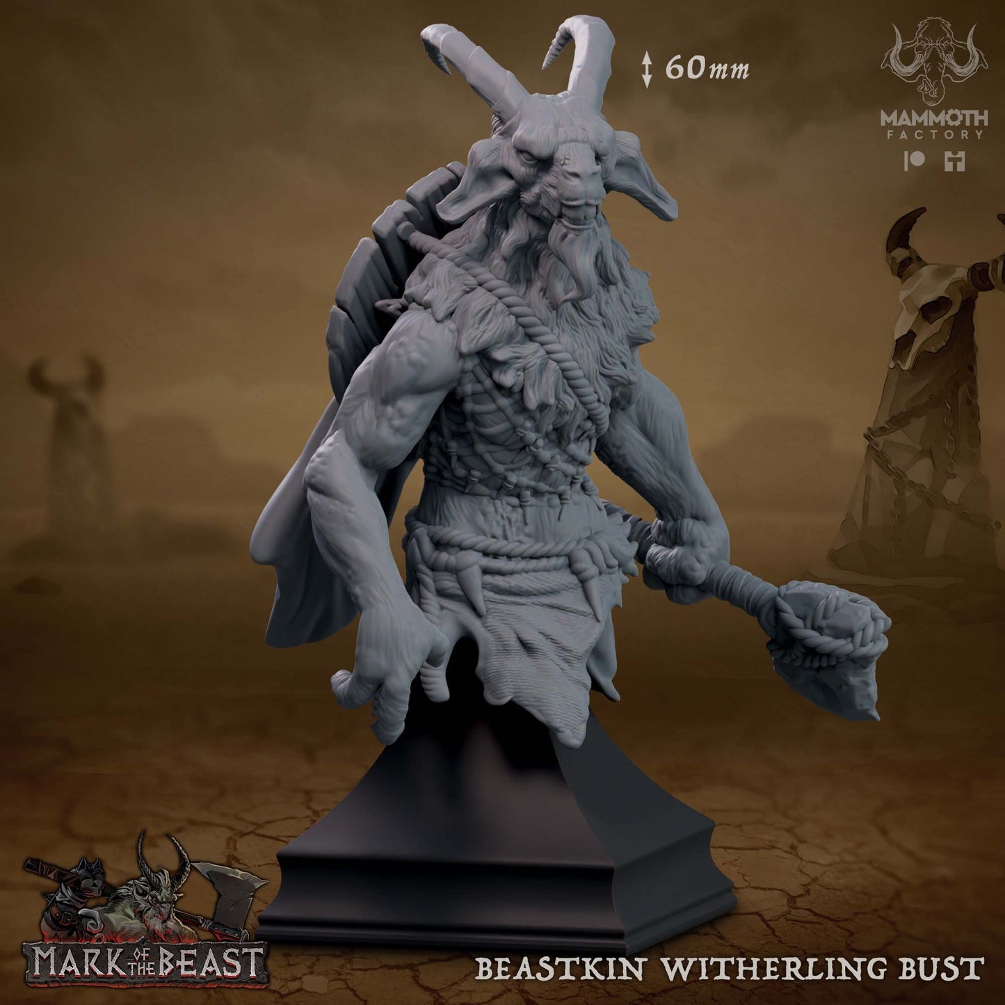 Buste Beastkin Witherling de chez Mammoth Factory dans l'univers Mark of the Beast