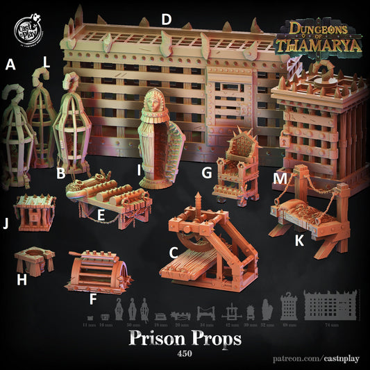 Décors de prison de chez Cast'n Play dans l'univers Donjon de Thamarya [25mm]