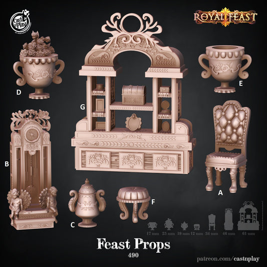 Décors Meubles Royaux de chez Cast'n Play dans l'univers Royal Feast [25mm]