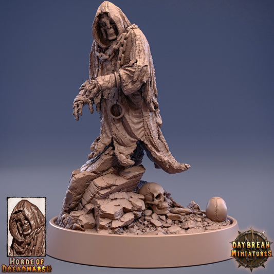 Figurine The Dust Monk of Dreadmarsh de chez Daybreak Miniatures dans l’univers The Unliving Horde of Dreadmarsh  [50mm]