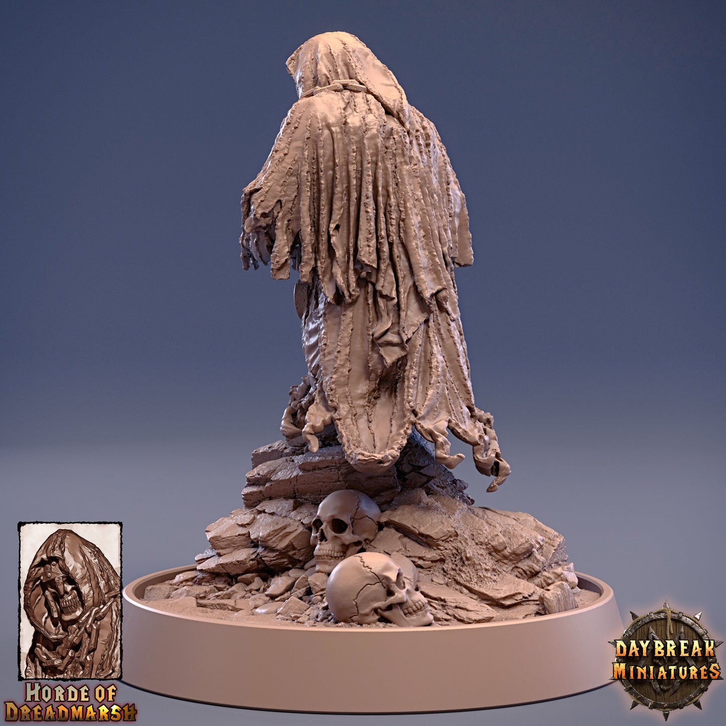 Figurine The Dust Monk of Dreadmarsh de chez Daybreak Miniatures dans l’univers The Unliving Horde of Dreadmarsh  [50mm]