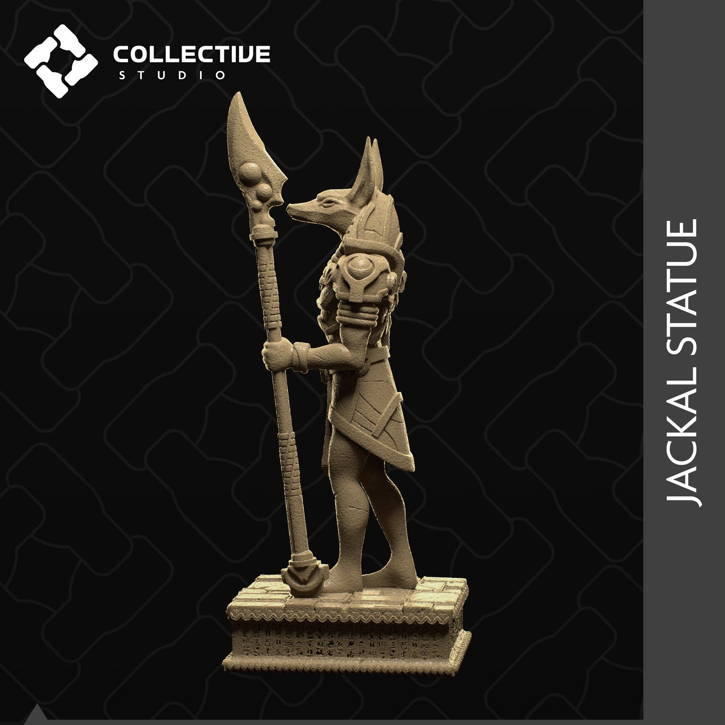 Décors Jackal Statue de chez Collective Studio dans l'univers Sands Of Ages Past - Scenery [32mm]