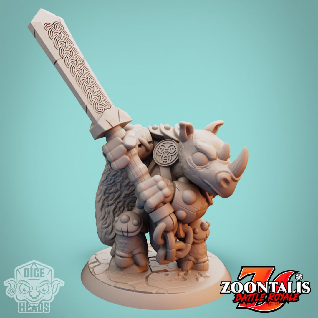 Figurine Rhino Fighter de chez DiceHead [25mm]