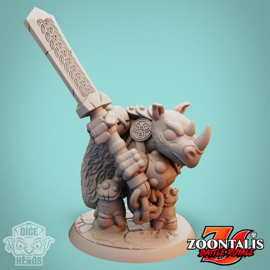 Figurine Rhino Fighter de chez DiceHead [25mm]