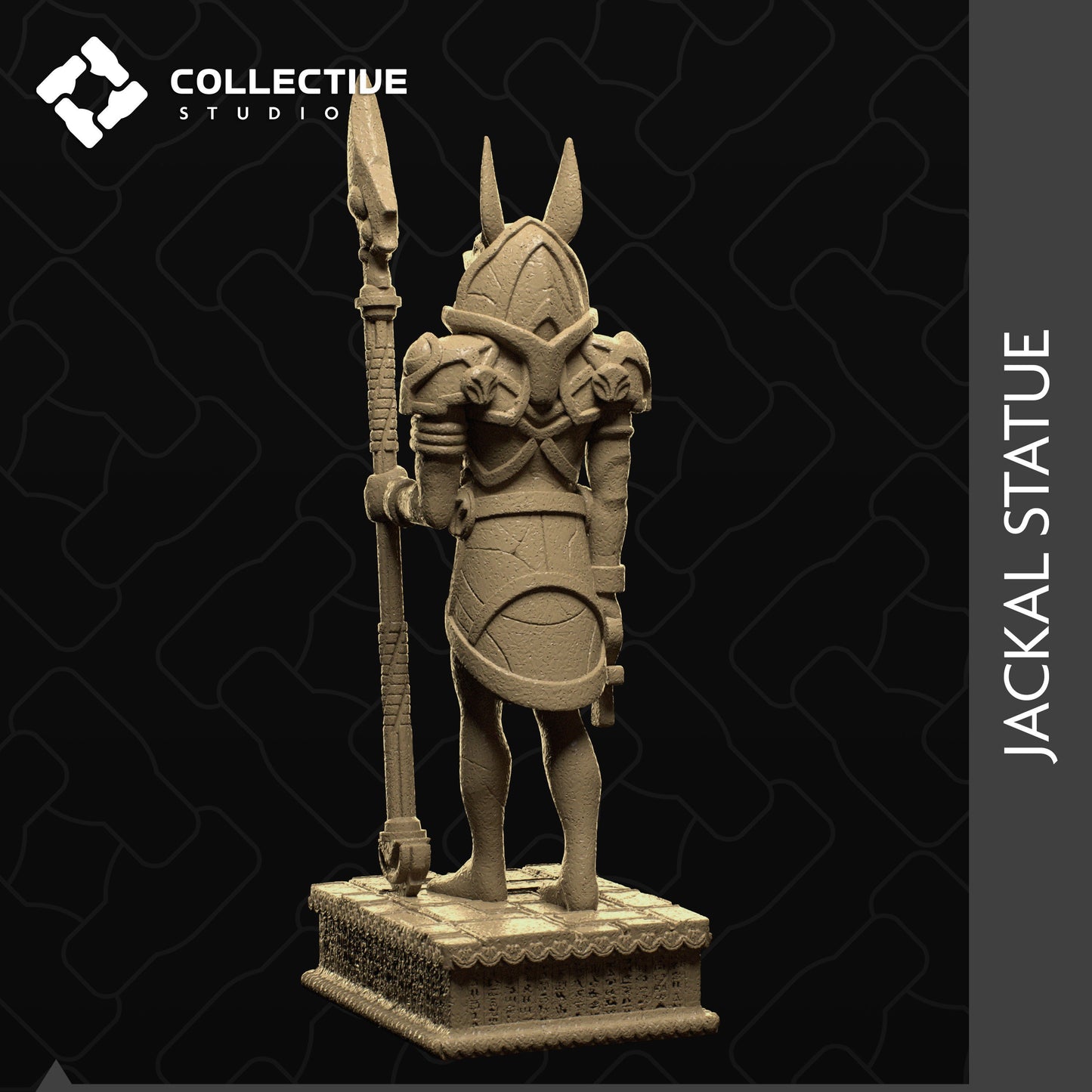 Décors Jackal Statue de chez Collective Studio dans l'univers Sands Of Ages Past - Scenery [32mm]