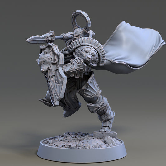 Figurine Spear Jumper de chez Daybreak Miniatures, dans l'univers Templars of the Northern Lights [32/50mm]