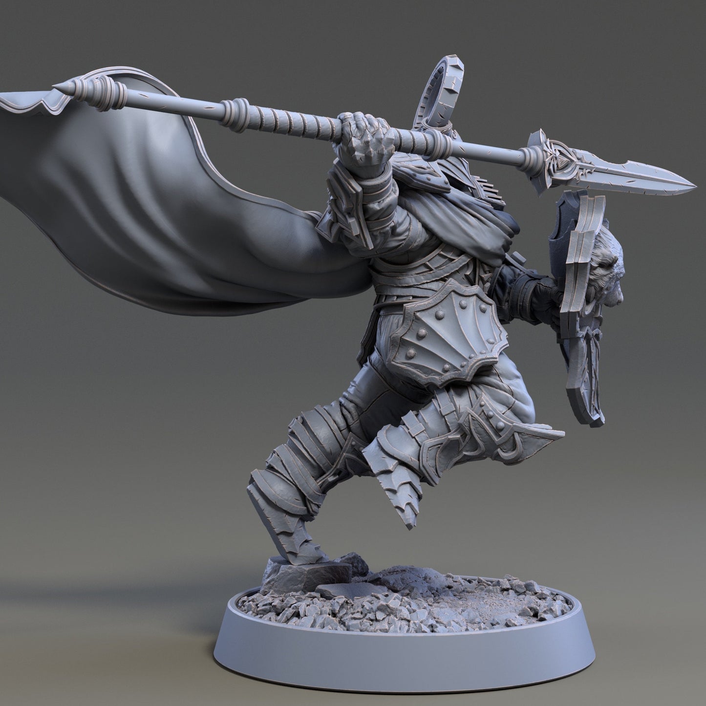 Figurine Spear Jumper de chez Daybreak Miniatures, dans l'univers Templars of the Northern Lights [32/50mm]