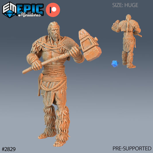 Figurine Jötunn Giant Tribe Blacksmith de chez Epic Miniatures dans l’univers Viking Age [75mm]