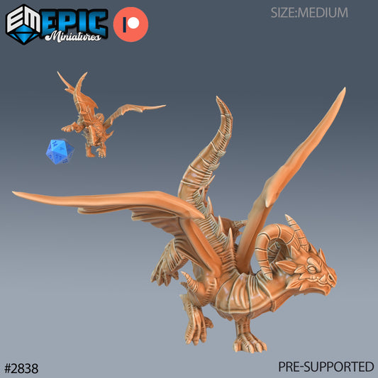 Figurine Dragon Wyrmling Flying de chez Epic Miniatures dans l’univers Viking Age [25mm]