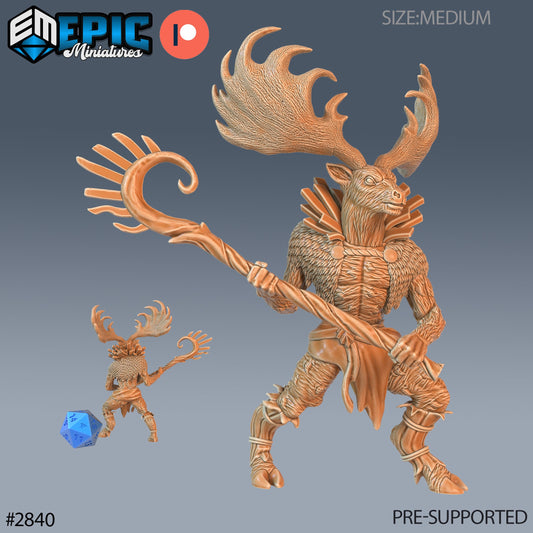 Figurine Deer Shaman Attack de chez Epic Miniatures dans l’univers Viking Age [25mm]