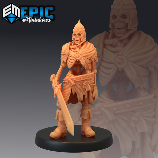 Figurine Skeleton Sword Master de chez Epic Miniatures dans l'univers Castle of Terror [25mm]