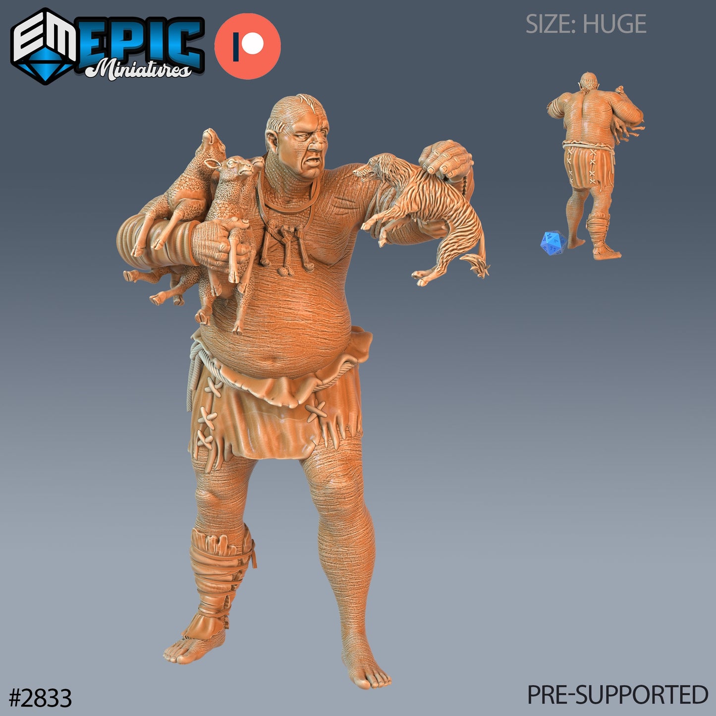 Figurine Jötunn Giant Tribe Beggar de chez Epic Miniatures dans l’univers Viking Age [75mm]