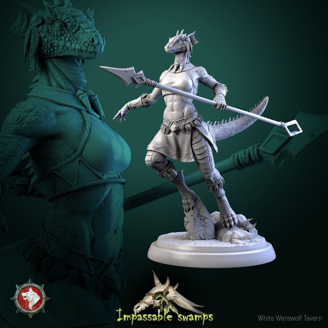 Figurine Lizardfolk females de chez WW Tavern [25mm]