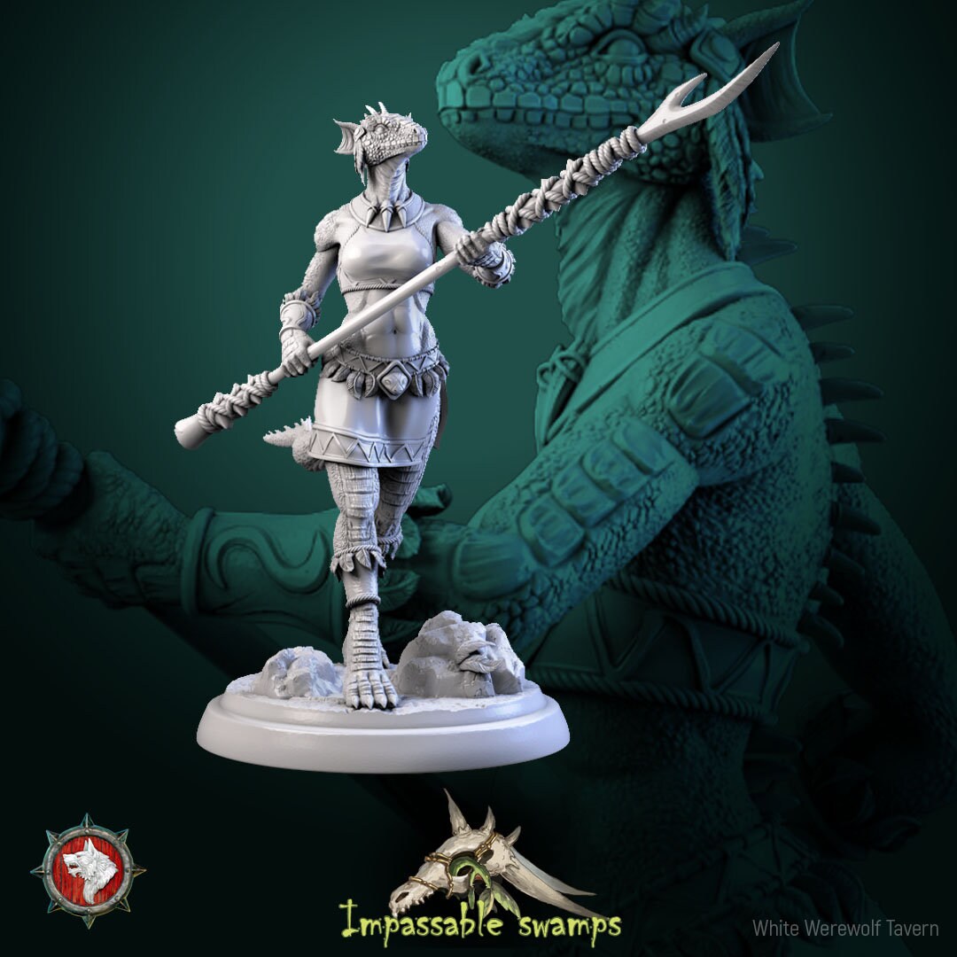 Figurine Lizardfolk females de chez WW Tavern [25mm]
