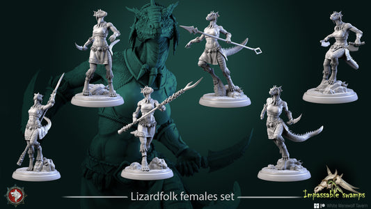 Figurine Lizardfolk females de chez WW Tavern [25mm]