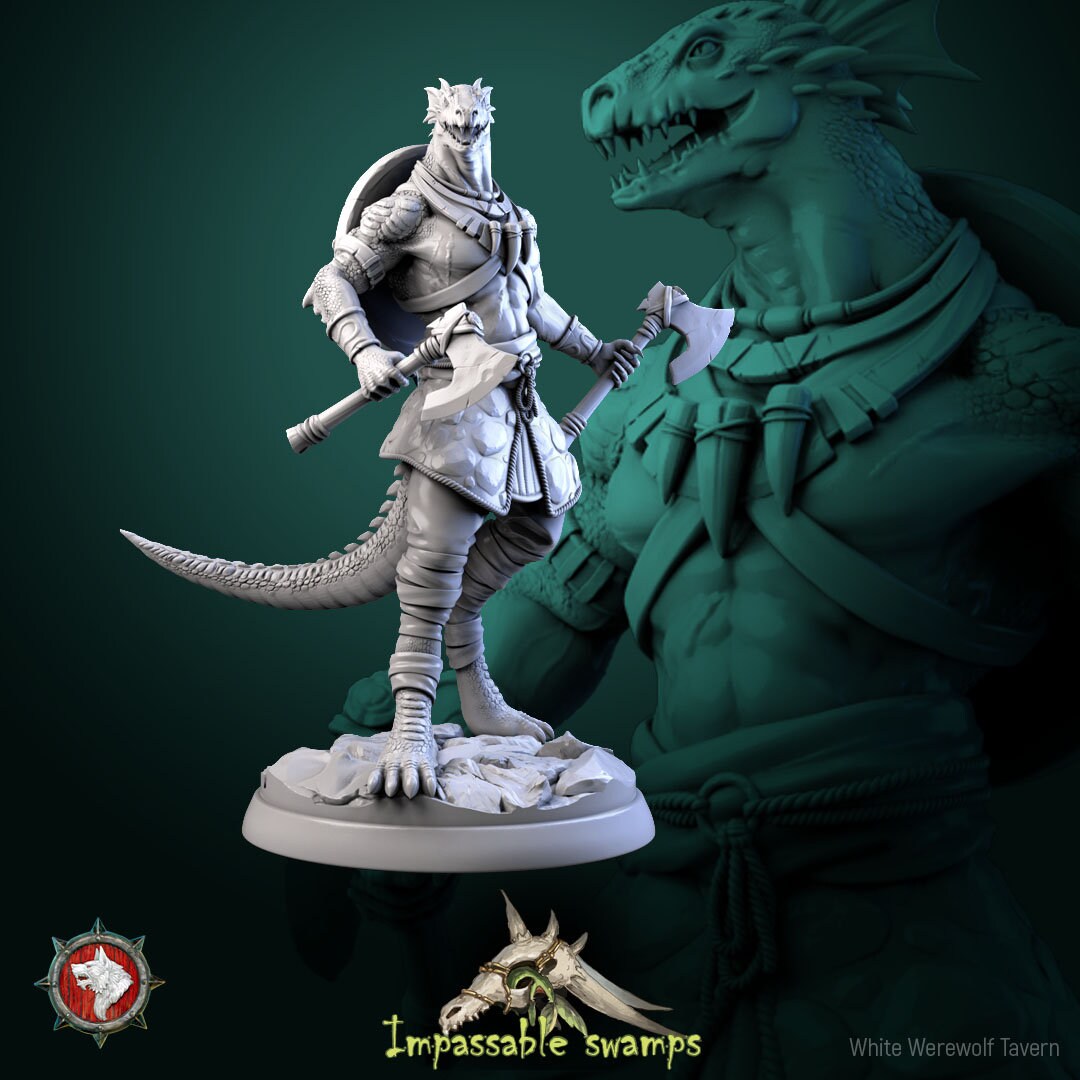 Figurine Lizardfolk males de chez WW Tavern [25mm]