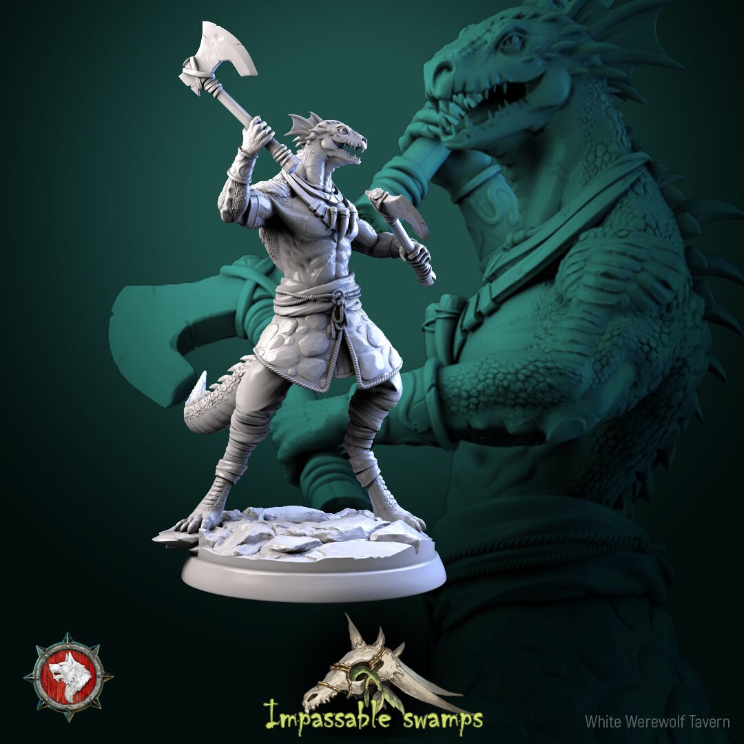 Figurine Lizardfolk males de chez WW Tavern [25mm]