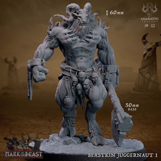 Figurine en résine Beaskin Juggernaut de chez Mammoth Factory dans l'univers Mark of the Beast [50mm]