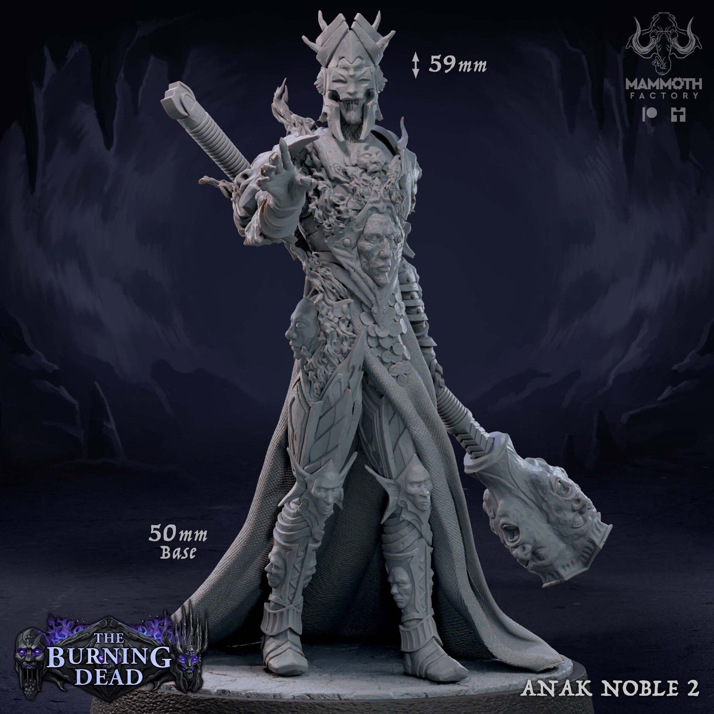 Figurine Anak Noble de chez Mammoth Factory dans l'univers The Burning Dead [50mm]