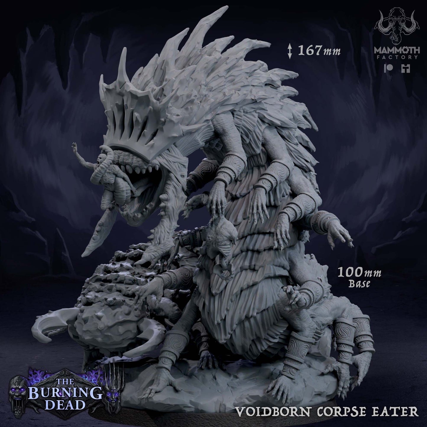 Figurine Voidborn Corpse Eater de chez Mammoth Factory dans l'univers The Burning Dead [100mm]