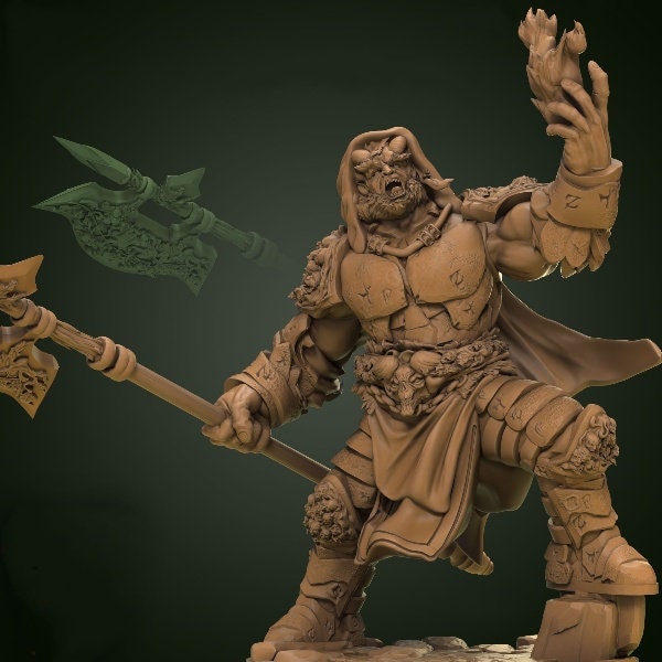 Figurine Eeuron Flamespeaker de chez Mammoth Factory dans l'Univers The Adventure Box - Infernal Forges  [50mm]