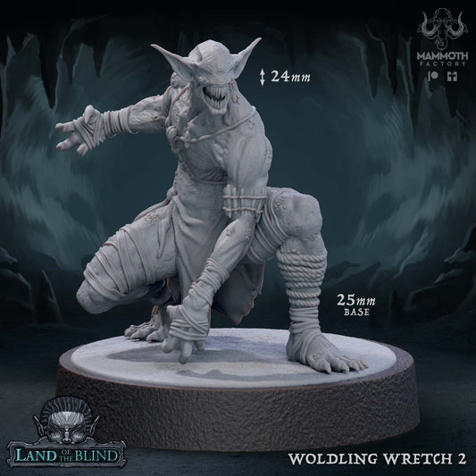 Figurine Woldling Wretch de chez Mammoth Factory dans l'univers Court of the Sunless King [25mm]