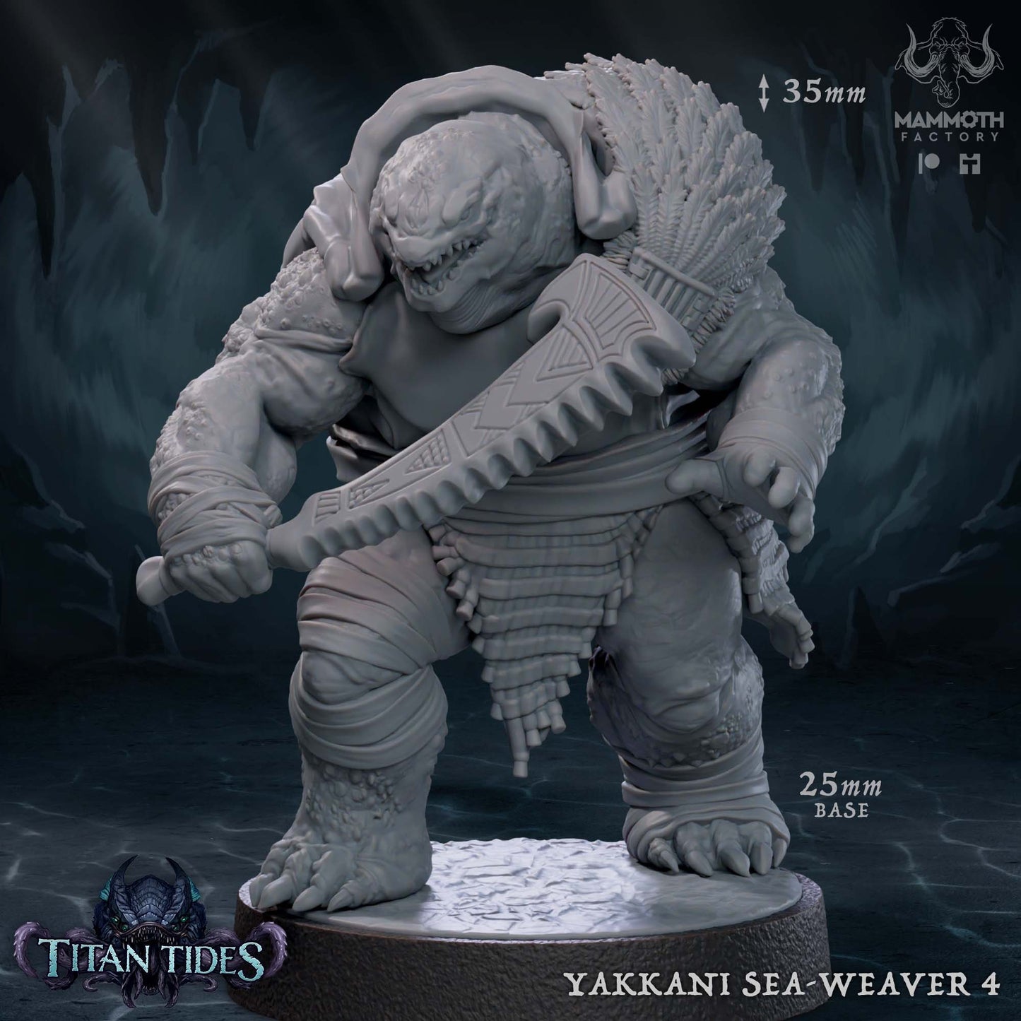 Figurine Yakkani Sea-Weaver de chez Mammoth Factory de l’univers Titan Tides [25mm]
