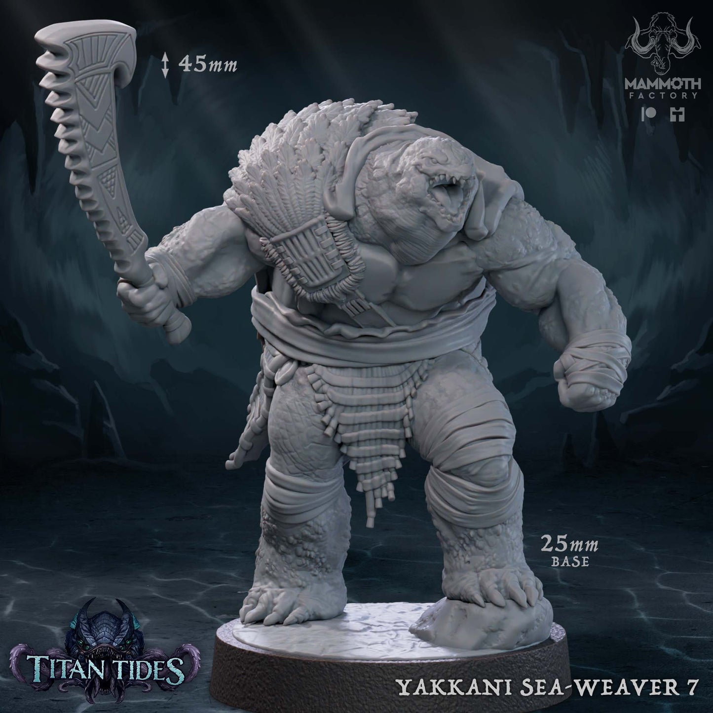 Figurine Yakkani Sea-Weaver de chez Mammoth Factory de l’univers Titan Tides [25mm]