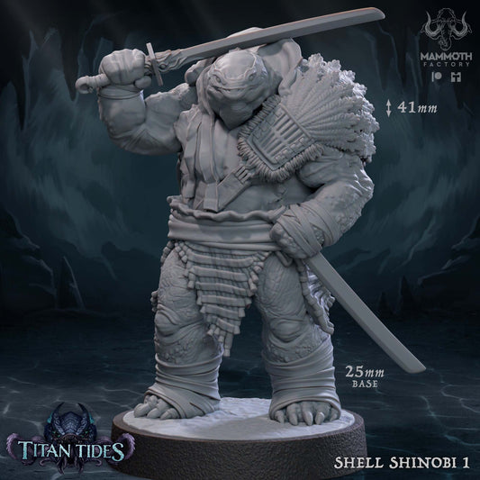 Figurine Shell Shinobi de chez Mammoth Factory de l’univers Titan Tides [25mm]