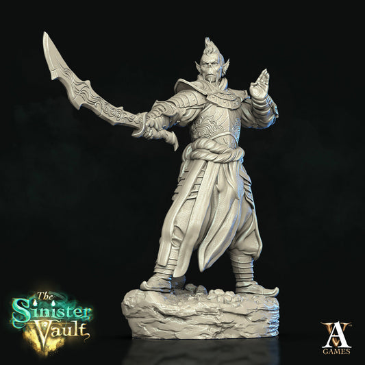 Figurine Khadan Gith Swordmaster de chez ArchVillain Games dans l'Univers Sinister Vault [25mm]
