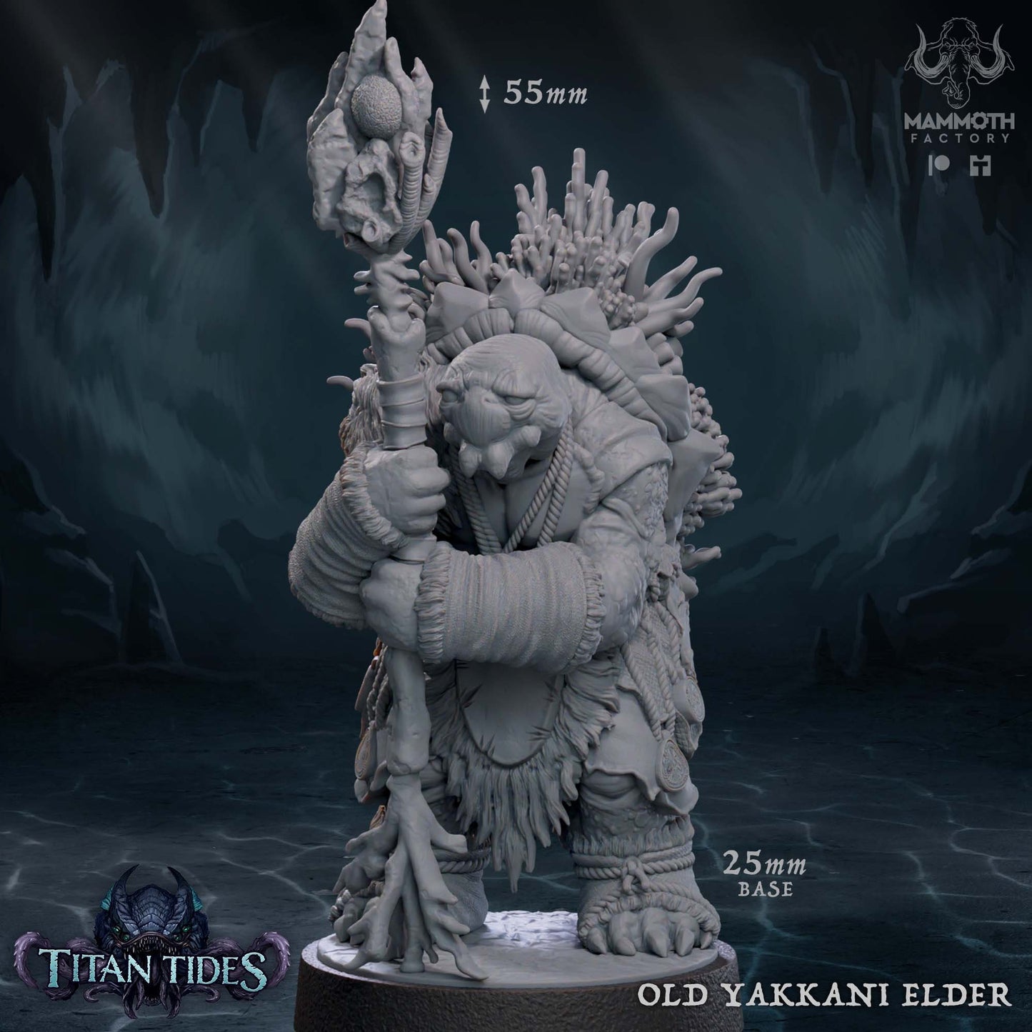 Figurine Olo, Yakkani de chez Mammoth Factory dans l’univers Titan Tides [25mm]