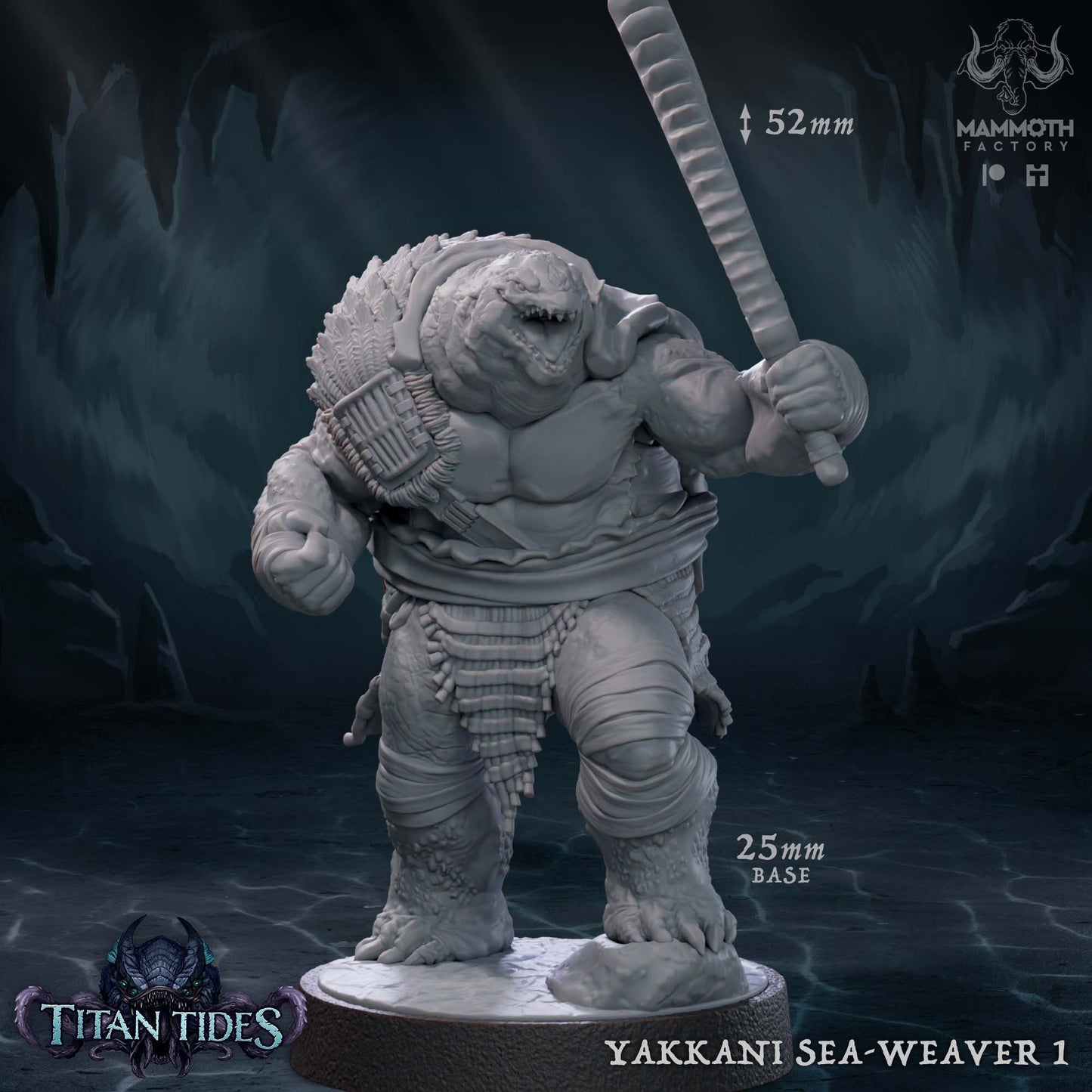 Figurine Yakkani Sea-Weaver de chez Mammoth Factory de l’univers Titan Tides [25mm]