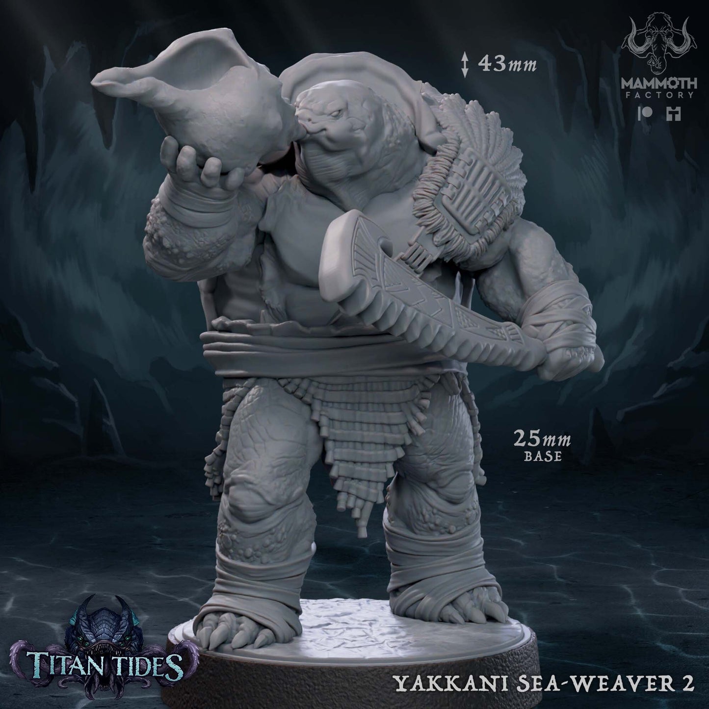 Figurine Yakkani Sea-Weaver de chez Mammoth Factory de l’univers Titan Tides [25mm]