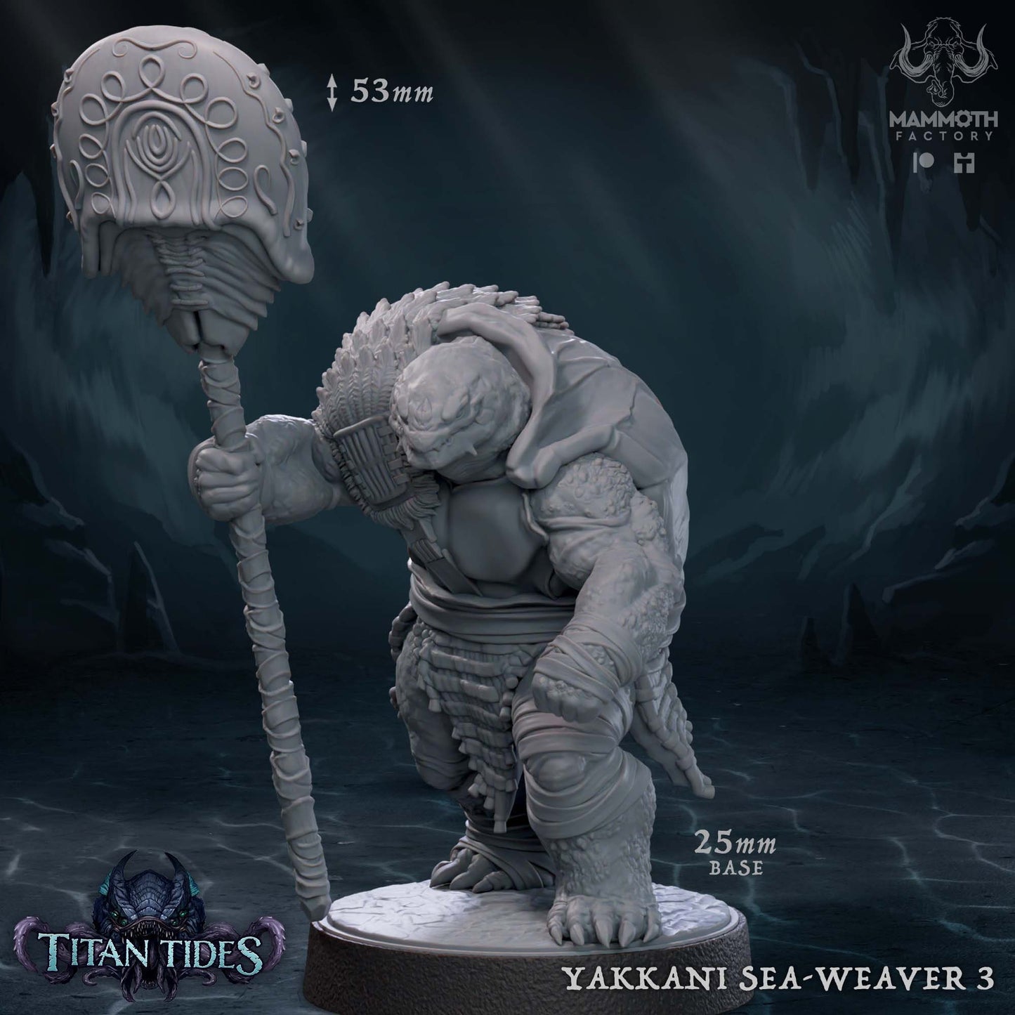 Figurine Yakkani Sea-Weaver de chez Mammoth Factory de l’univers Titan Tides [25mm]