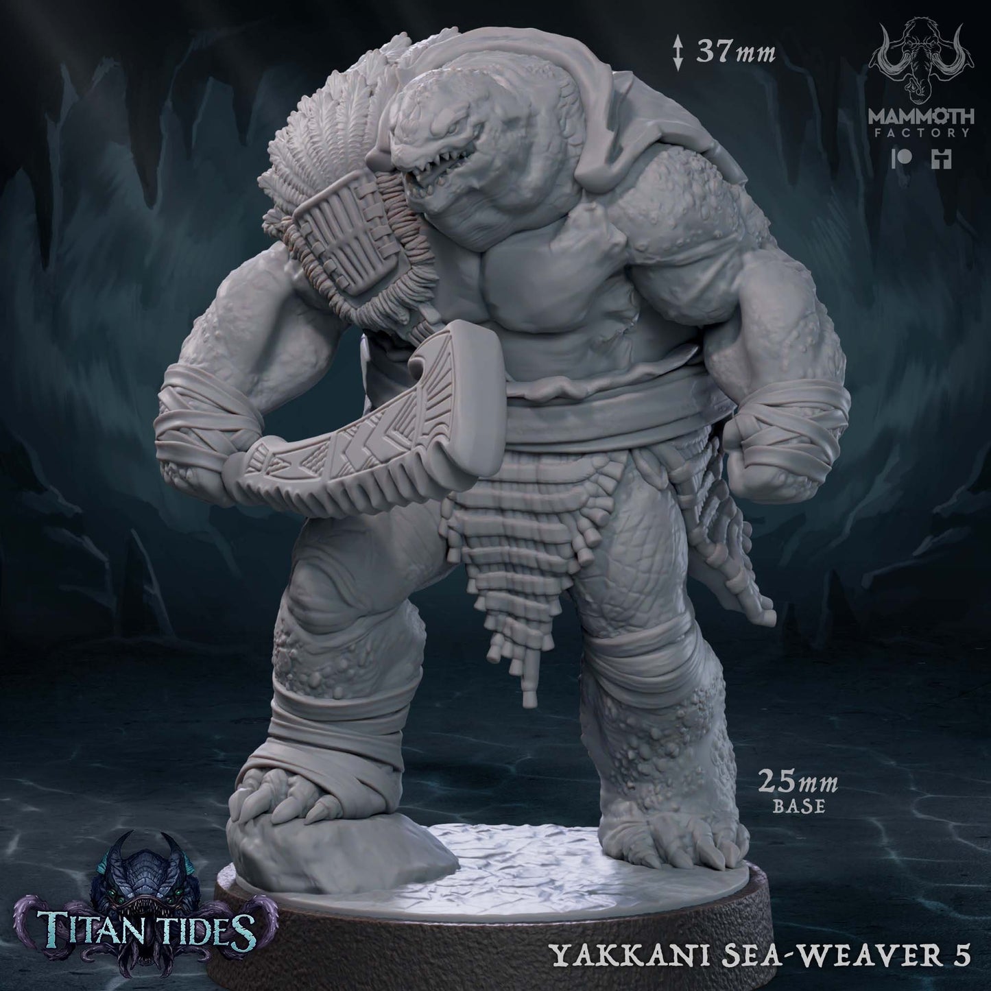 Figurine Yakkani Sea-Weaver de chez Mammoth Factory de l’univers Titan Tides [25mm]
