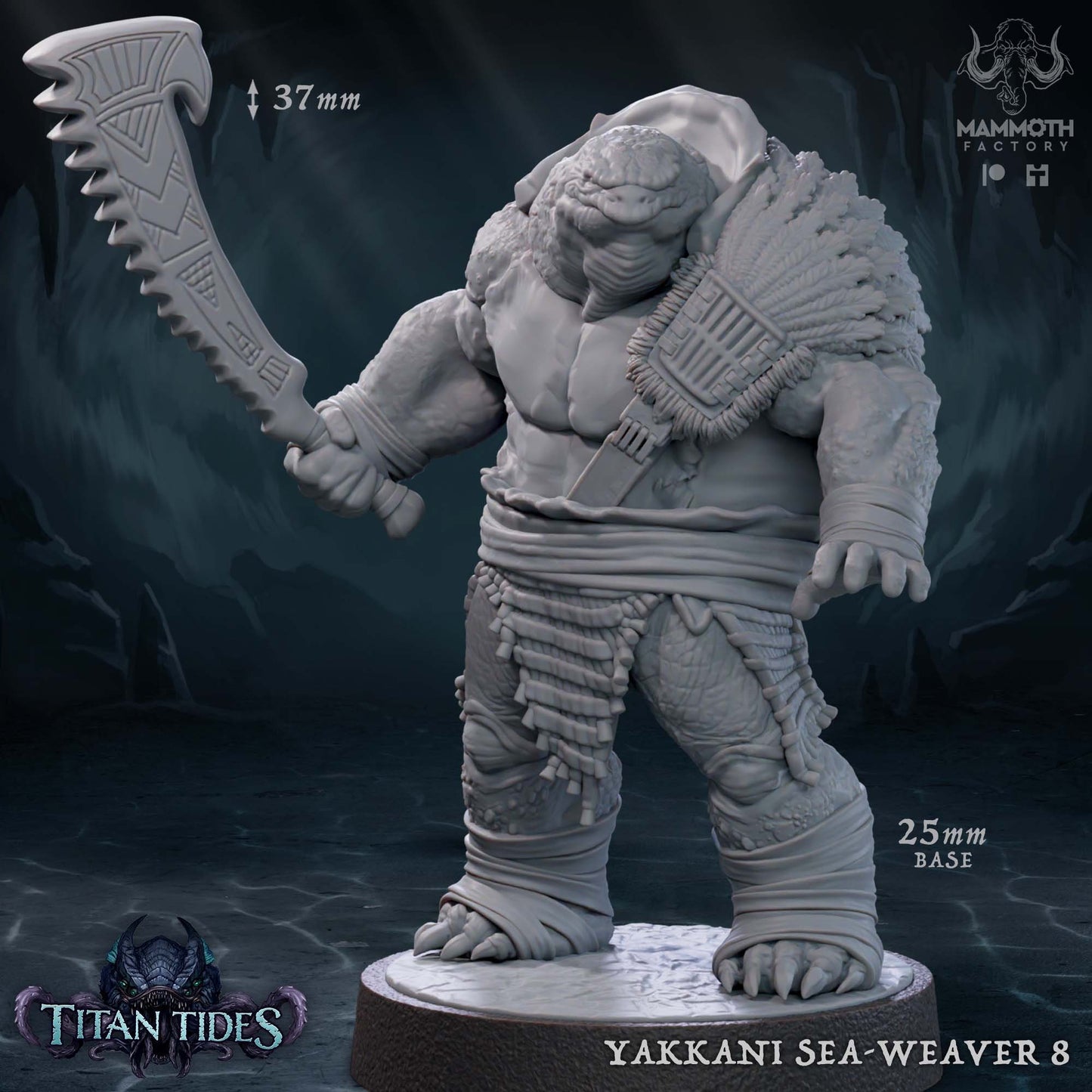 Figurine Yakkani Sea-Weaver de chez Mammoth Factory de l’univers Titan Tides [25mm]