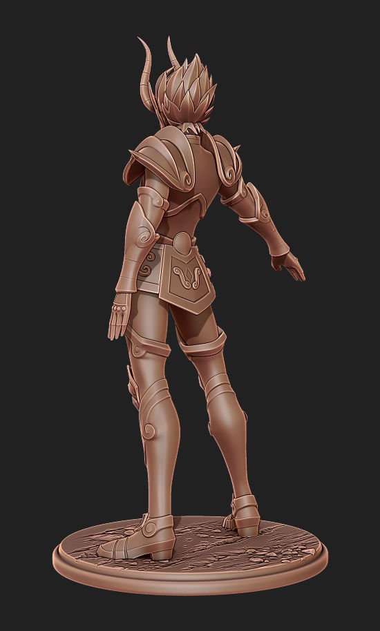Figurine Shura (Capricorne) de chez Damaïa dans l'univers des Chevaliers du Zodiaque [1/6ème]
