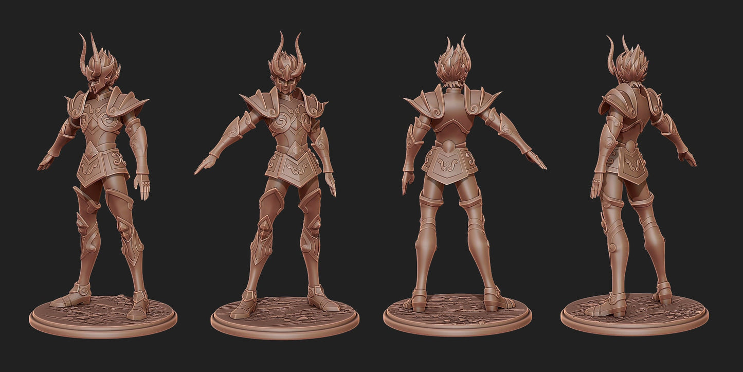 Figurine Shura (Capricorne) de chez Damaïa dans l'univers des Chevaliers du Zodiaque [1/6ème]
