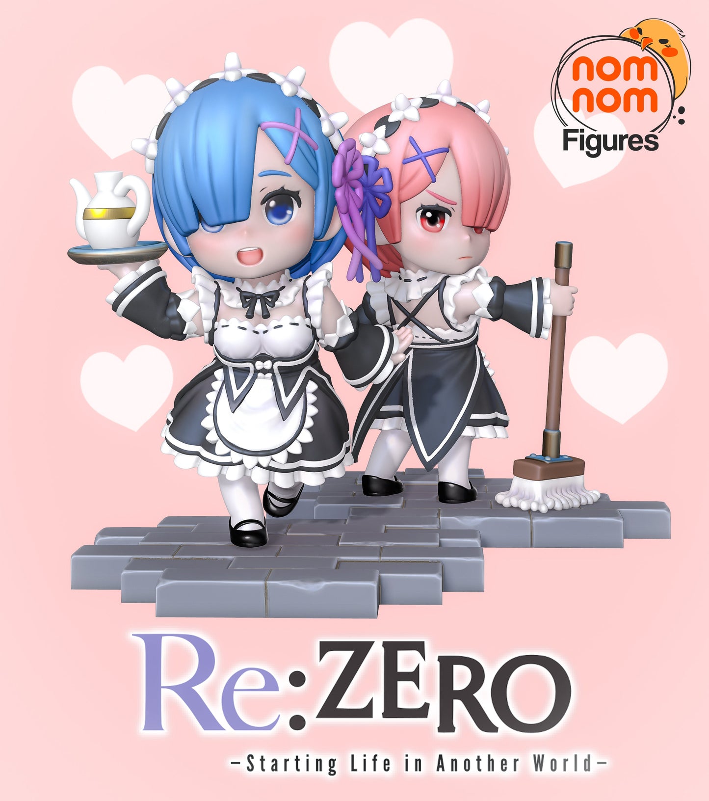 Chibi - Rem & Ram - Re_Zero de chez NomNom Figurines