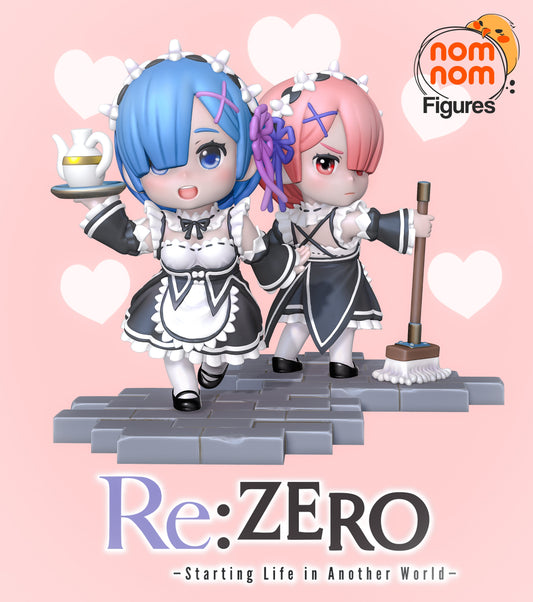 Chibi - Rem & Ram - Re_Zero de chez NomNom Figurines