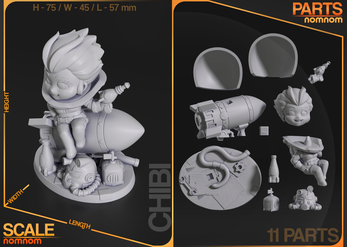 Chibi - Nuka Girl - Fallout 4 de chez NomNom Figurines