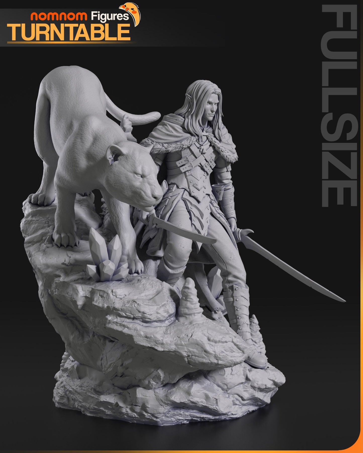 Figurine Drizzt Do_Urden - Baldurs Gate de chez NomNom Figurines [1/10ème]