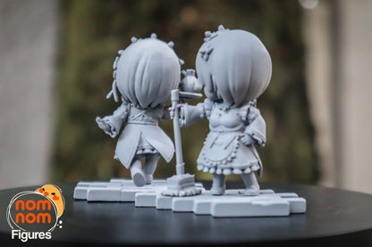 Chibi - Rem & Ram - Re_Zero de chez NomNom Figurines