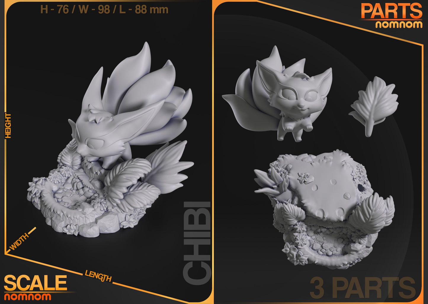 Chibi - Kurama - Naruto de chez NomNom Figurines