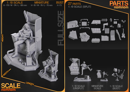 Figurine Johnny Silverhand - Cyberpunk 2077 de chez NomNom Figurines [1/10ème]