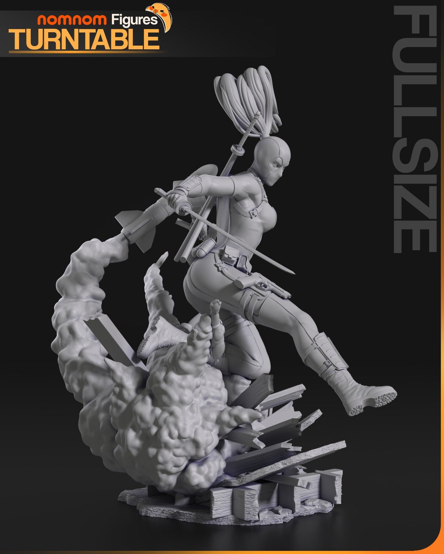 Figurine Lady Deadpool de chez NomNom Figurines [75mm // 1/10ème // Buste]