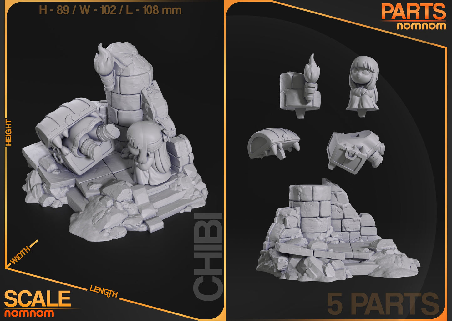 Chibi - Mimic Chest x Frieren de chez NomNom Figurines