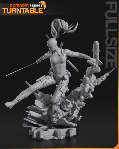 Figurine Lady Deadpool de chez NomNom Figurines [75mm // 1/10ème // Buste]