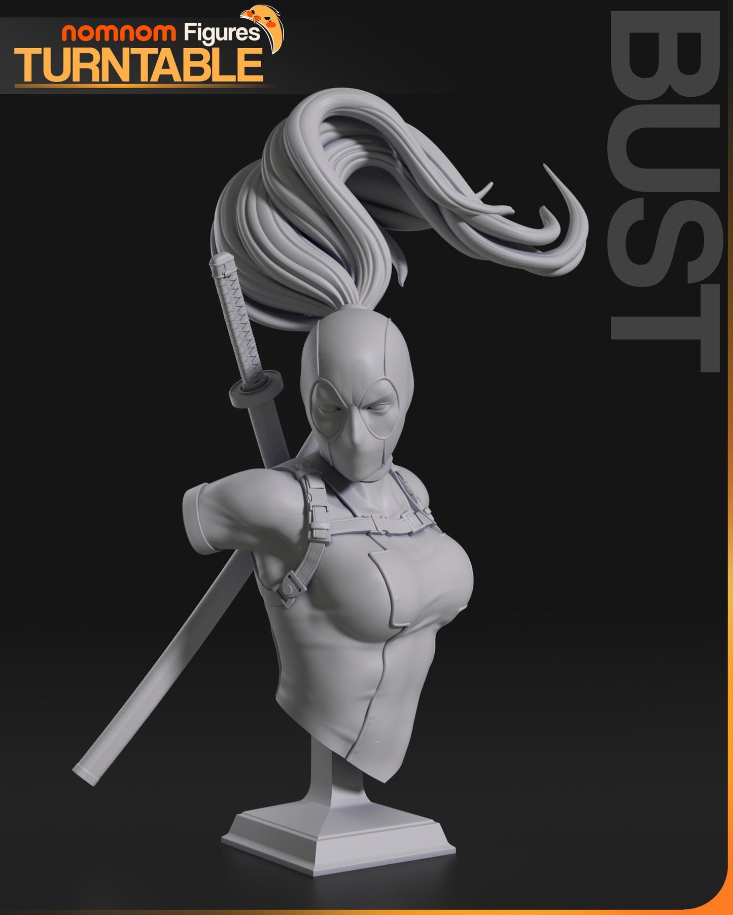 Figurine Lady Deadpool de chez NomNom Figurines [75mm // 1/10ème // Buste]
