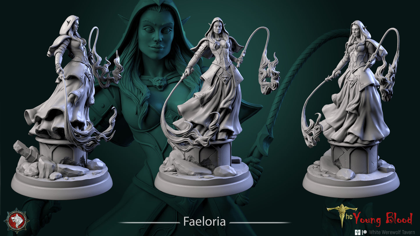 Figurine Faeloria de chez WW Tavern dans l’univers The Young Blood [25mm//75mm//Buste]